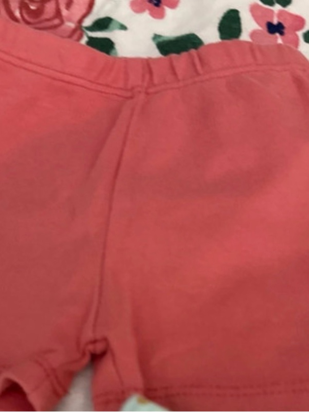 Kids Coral Pink Stretch Cotton Shorts
